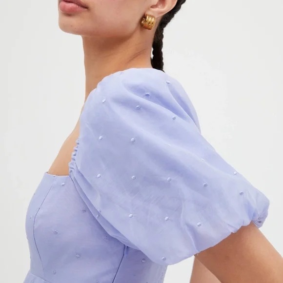 Hill House The Matilda Dress in Hyacinth Organza Dot Size Small - Picture 2 of 8